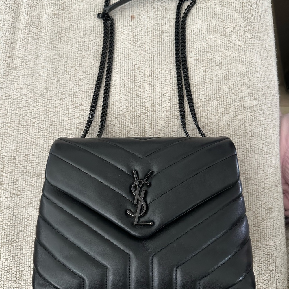 Yves Saint Laurent Black Quilted Leather Shoulder Bag